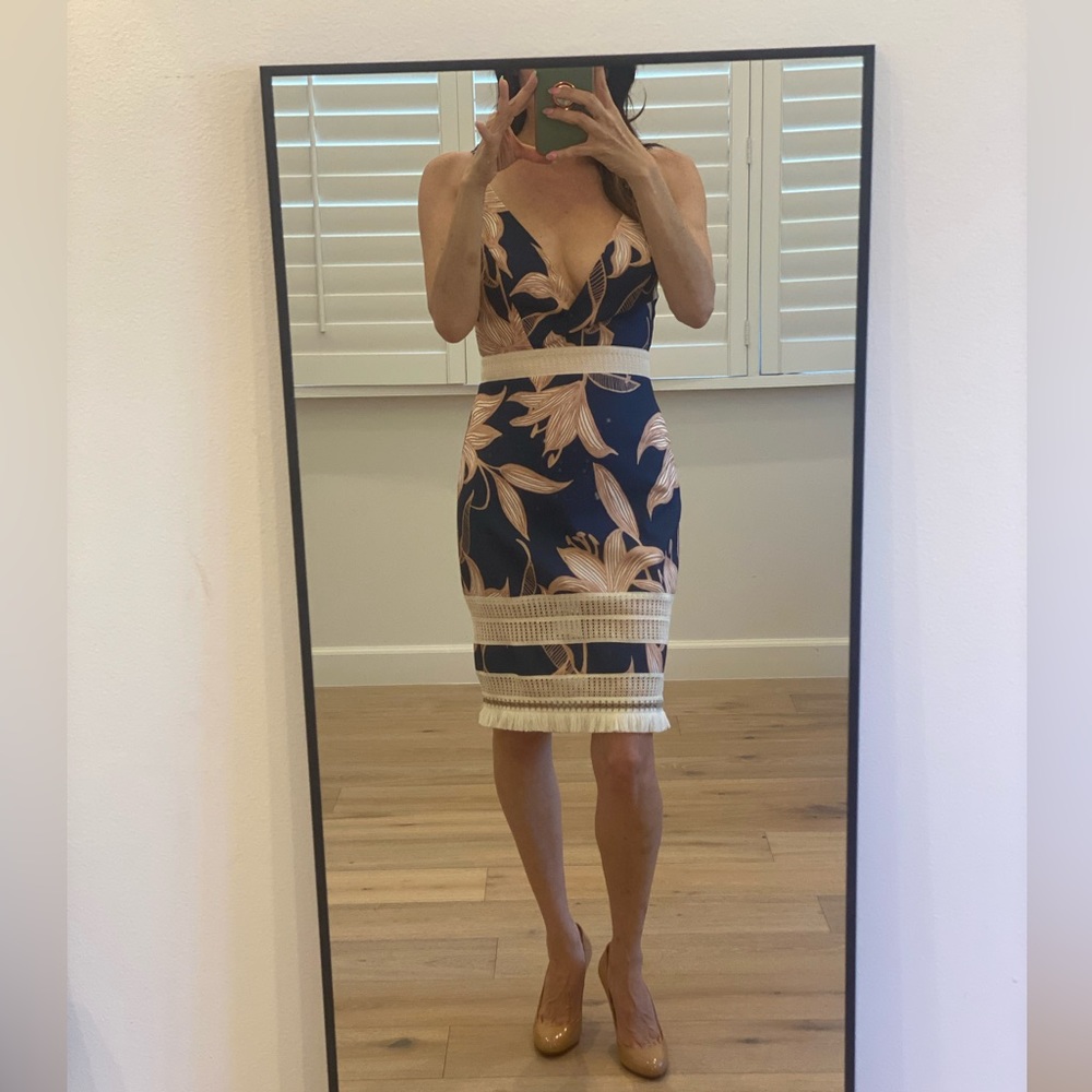 Pat Bo Stargazer Fitted Midi Dress